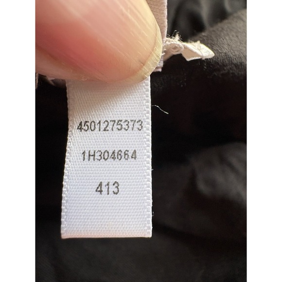 Chico's Black Sleeveless Dress Size 2‎ (L/12)  V-Neck Gathered Waist Knee Length - Picture 3 of 6